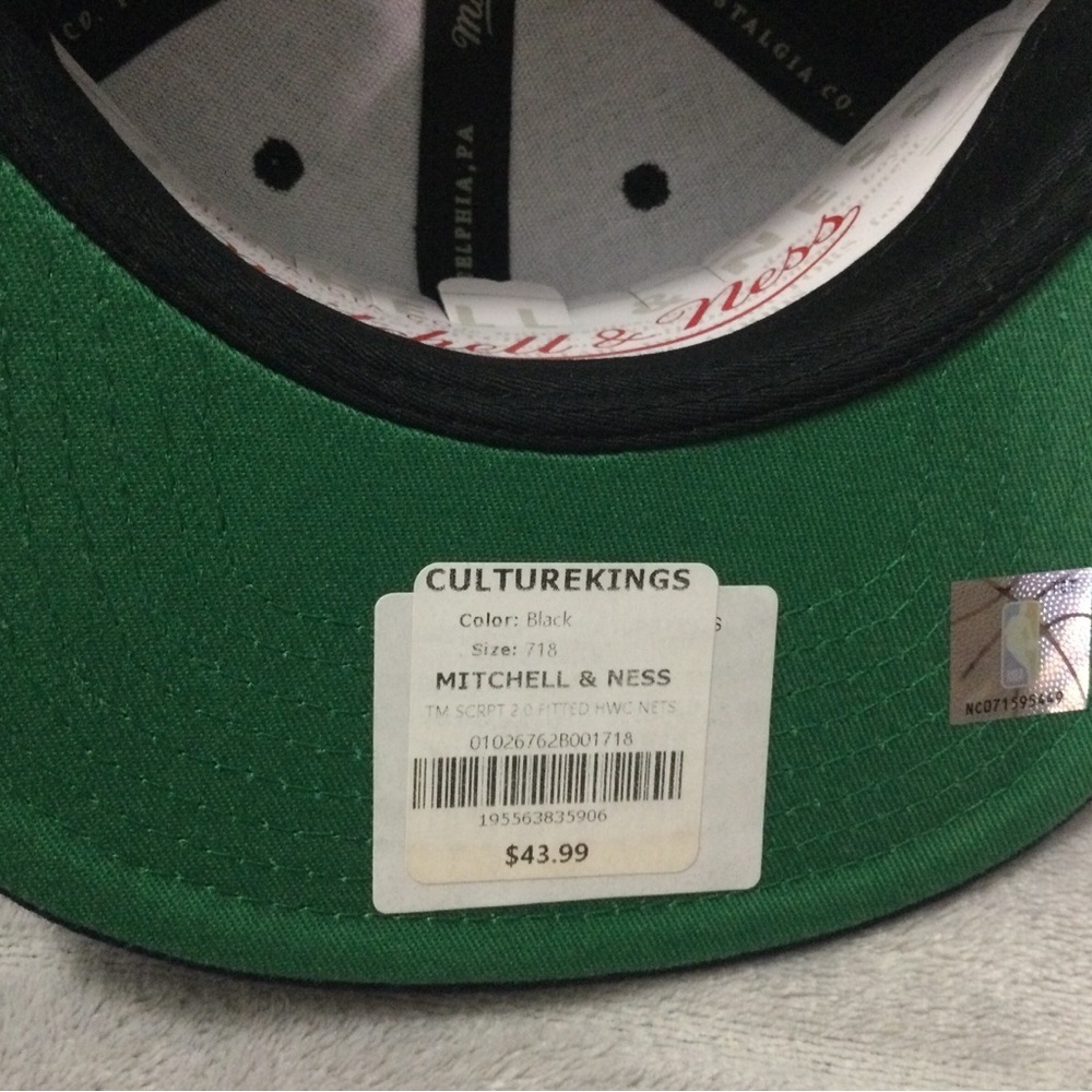 Mitchell & Ness New Jersey Nets Fitted Hat Size 7 3/8 - Picture 5 of 7